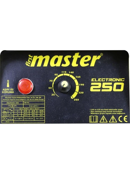 Master First Master Ac Örtülü Elektrod Kaynak Makinesi Electronik 250 - 2