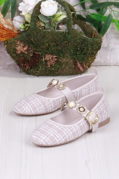 Fort 01-632 Soft Toka Detaylı Şık Ev İş Ofis Rahat Günlük Ayakkabı Kadın Babet - Resim 9