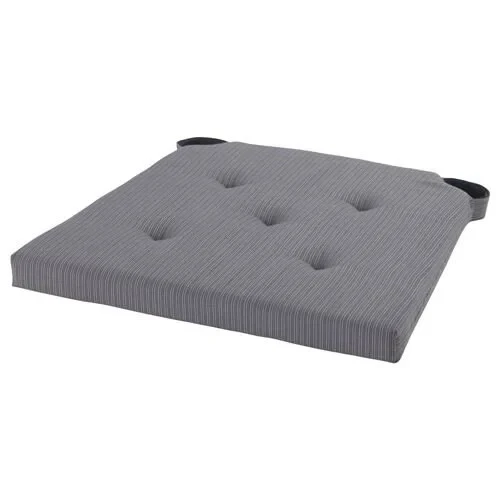 IKEA Justına 35/42x40 Cm Sandalye Minderi Gri Cırt cırtlı