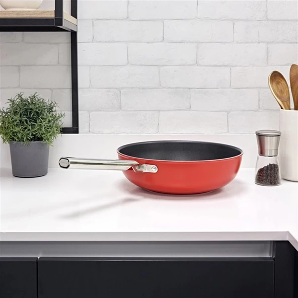 Smeg 30 cm Wok Tava Kırmızı CKFW3001RDM - 2