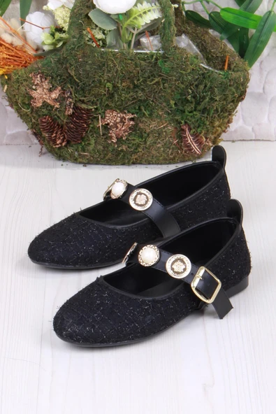 Fort 01-632 Soft Toka Detaylı Şık Ev İş Ofis Rahat Günlük Ayakkabı Kadın Babet - Resim 4