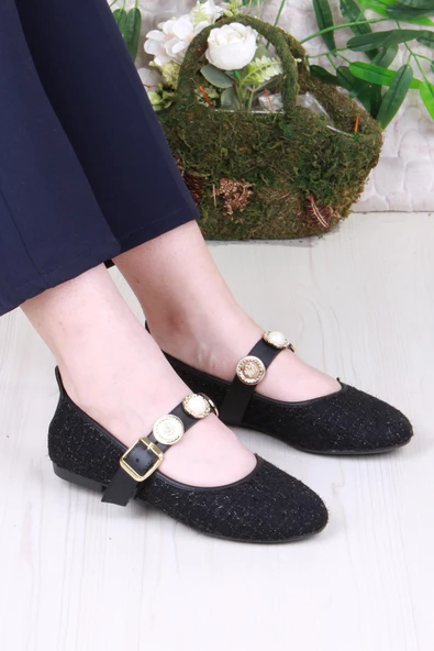 Fort 01-632 Soft Toka Detaylı Şık Ev İş Ofis Rahat Günlük Ayakkabı Kadın Babet ürün görseli