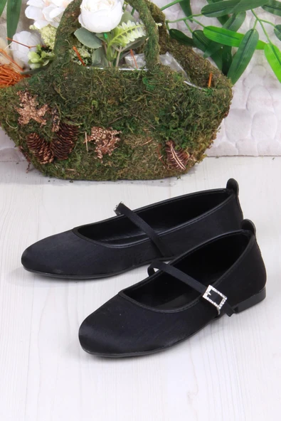 Fort 01-630 Soft Toka Detaylı Şık Ev İş Ofis Rahat Günlük Ayakkabı Kadın Babet - Resim 4