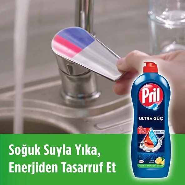 Pril Elde Yıkama Sıvı Bulaşık Deterjanı 4 x 675 gr Limon 5+ Etki, Kendinden Yağ Çözme Etkisi - 4