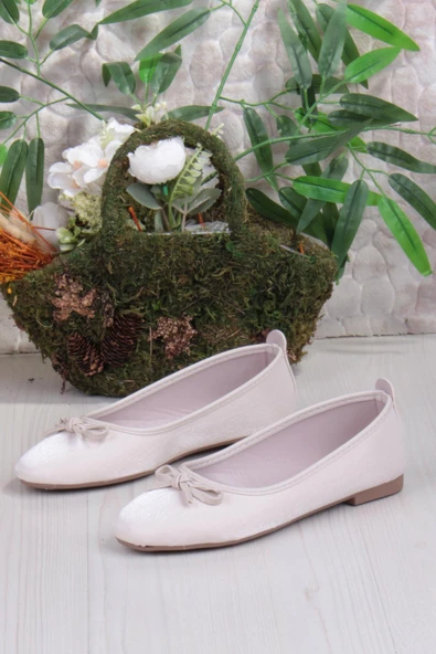 Fort 01-631 Soft Fiyonk Detaylı Şık Ev İş Ofis Rahat Günlük Ayakkabı Kadın Babet - Resim 11