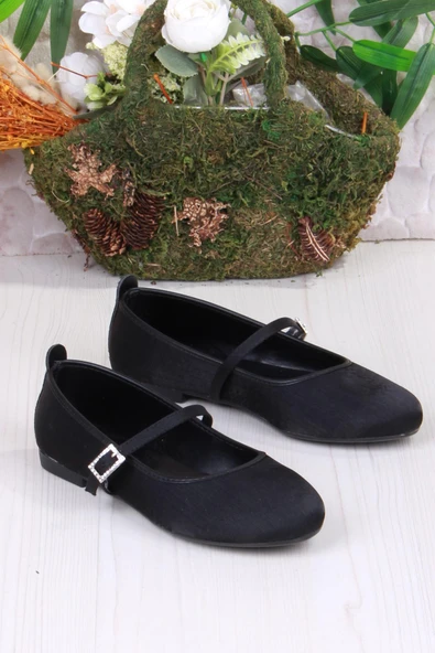 Fort 01-630 Soft Toka Detaylı Şık Ev İş Ofis Rahat Günlük Ayakkabı Kadın Babet - Resim 3