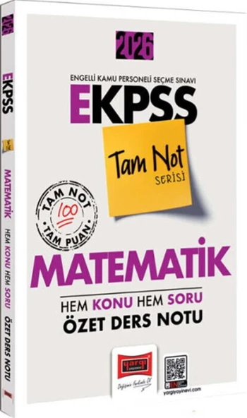 2026 E KPSS Tam Not Serisi Matematik Hem Konu Hem Soru Özet Ders Notu Yargı Yayınları
