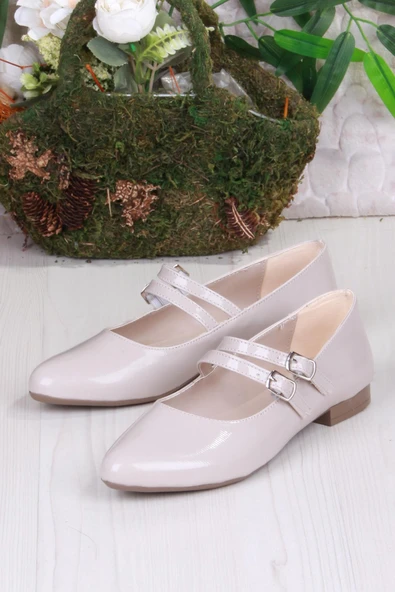 Fort 01-410 Rahat Çift Tokalı Kadın Babet Kadın Ayakkabı - Resim 4