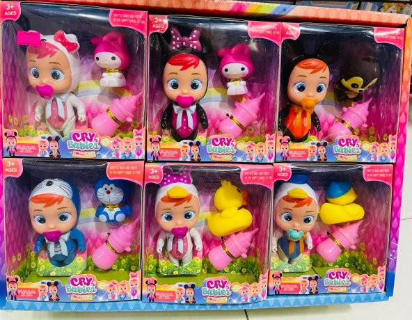 Cry Babies  Bebekler 6 li set  12 cm