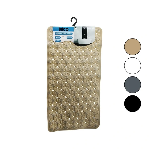 DİKDÖRTGEN - PLASTİK KABARTMA ÇİÇEK DESEN- RENKLİ 92PCS VANTUZ KAYDIRMAZ BANYO- KÜVET PASPAS 36X67CM (5047)