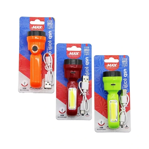 2IN1  MİNİ EL FENERİ USB ŞARJLI= 400 mAh COB LED: 350 LÜMEN - SİDE LED: 700 LÜMEN (5047)