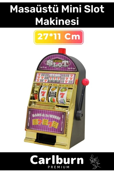 Özel Üretim Çevirme Kollu Meyve Vip Casino Portatif Ev Slot Makinasi 27*11 Cm
