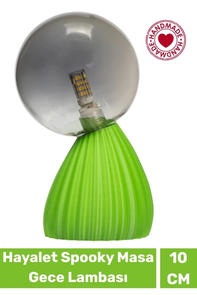 Handmade Dekoratif Şık Biyobozunur Plastik 10 Cm Dimmer Kablolu Hayalet Spooky Masa Gece Lambası