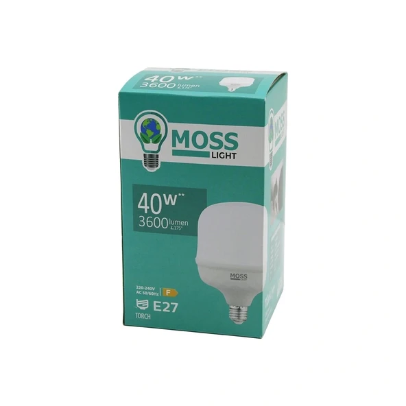 40W  TORCH  LED AMPUL PLASTİK E27 3600LUMEN L175° 5000 SAAT ÖMÜR IP20 185-265V AC  MS-3098 (5047)