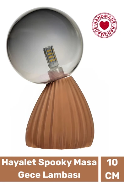 Handmade Dekoratif Şık Biyobozunur Plastik 10 Cm Dimmer Kablolu Hayalet Spooky Masa Gece Lambası