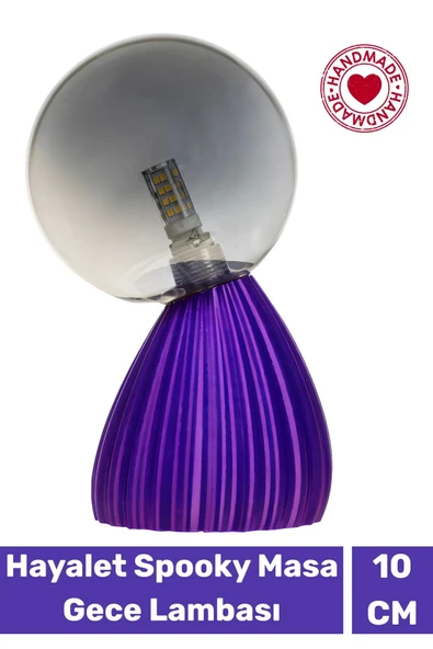 Handmade Dekoratif Şık Biyobozunur Plastik 10 Cm Dimmer Kablolu Hayalet Spooky Masa Gece Lambası