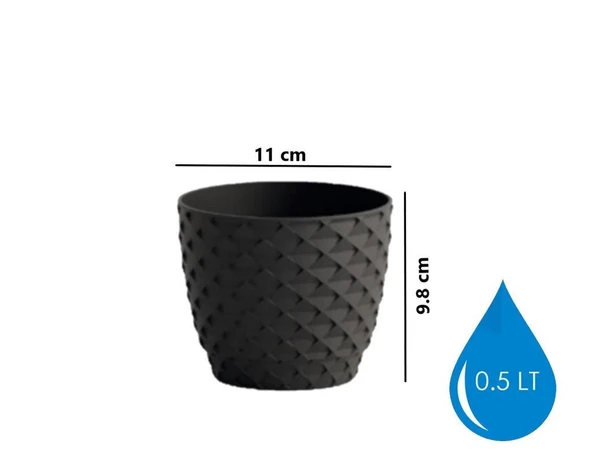 Omnipazar SO-KAP1 Kapadokya Dekoratif Plastik Saksı 0.5 Litre No 1 - 2
