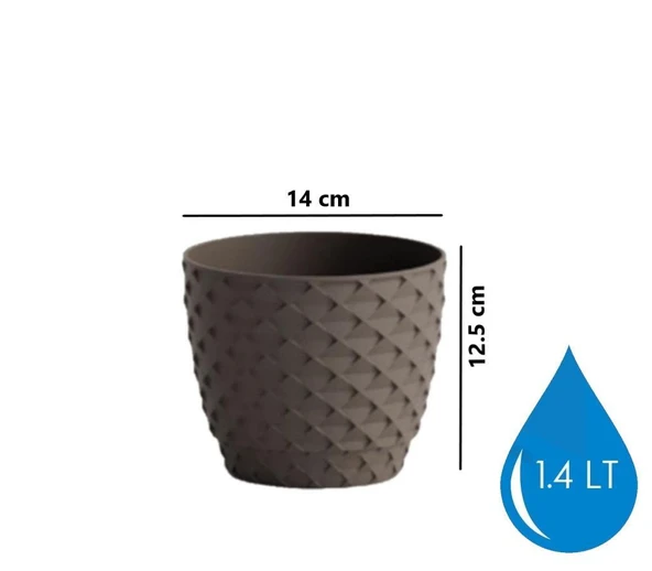 Omnipazar SO-KAP2 Kapadokya Dekoratif Plastik Saksı 1.4 Litre No 2 - 2