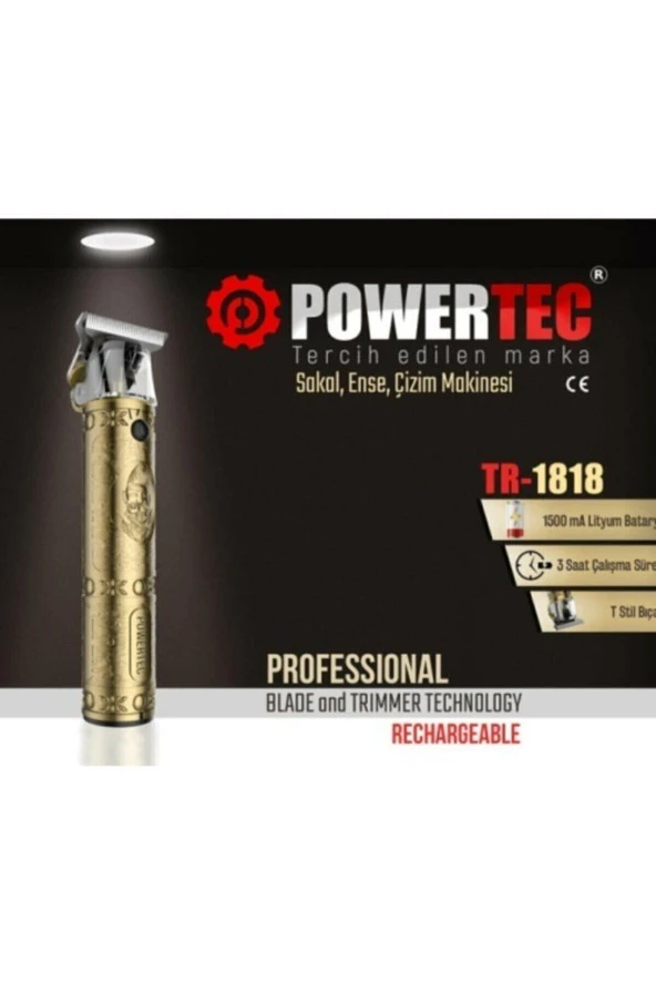 Powertec Tr-1818 Sakal, Ense, Çizim Makinesi Tıraş Makinesi - 4
