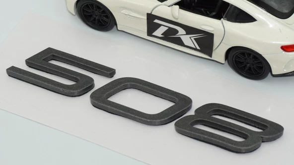 DK Tuning Peugeot Yeni 508 Bagaj 3M 3D Koyu Gri ABS Yazı Logo - Resim 4