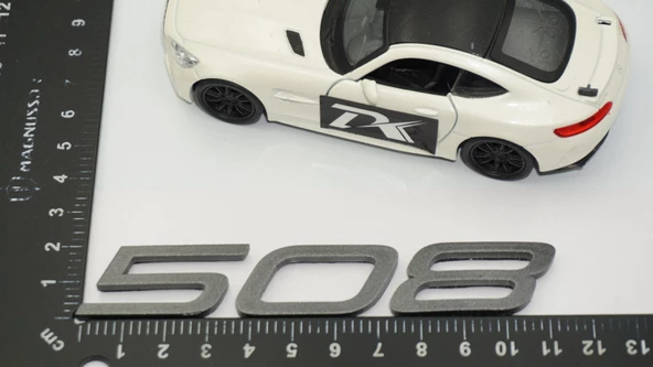 DK Tuning Peugeot Yeni 508 Bagaj 3M 3D Koyu Gri ABS Yazı Logo - Resim 5