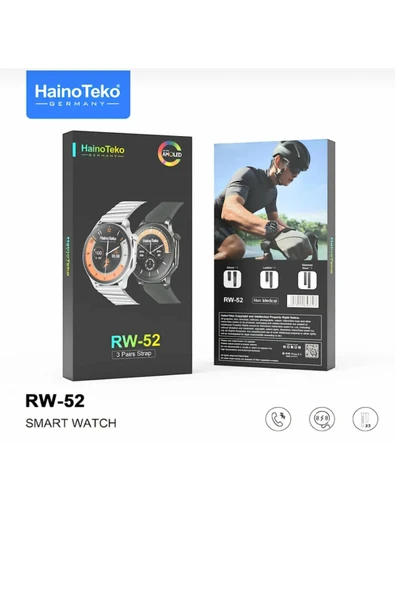 HainoTeko Germany RW-52 Akıllı Saat 3 Kordonlu Akıllı Saat