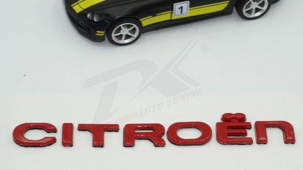 Citroen C3 C4 C5 B7 Bagaj Parlak Kırmızı ABS 3M 3D Yazı Logo Ambl - Resim 4