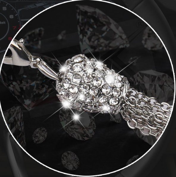 Audi Kristal Taşlı Stil Araç Ayna Parfümlü Sarkacı New Style - 6