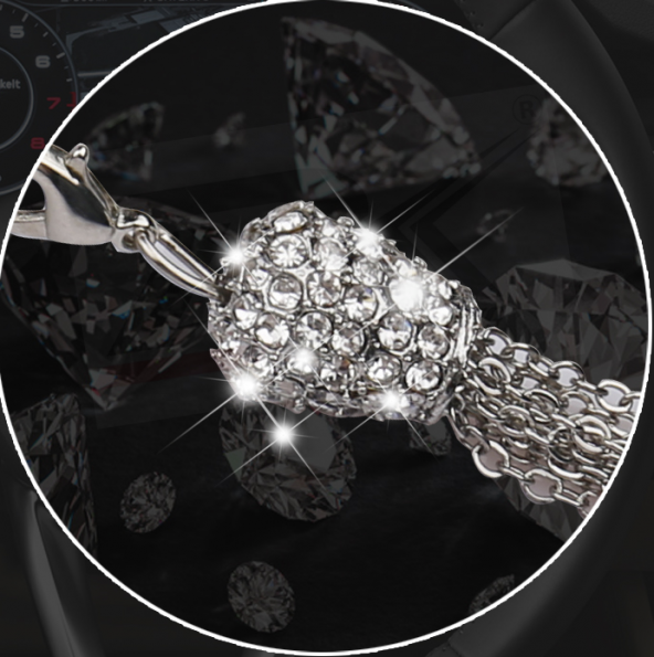 Jaguar Kristal Taşlı Stil Araç Ayna Parfümlü Sarkacı New Style - 6