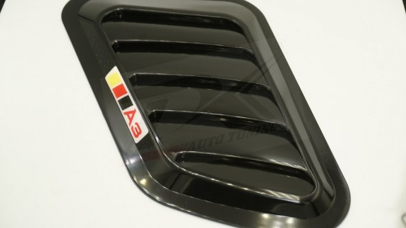 Audi A3 Logo Ön Kaput Glossy Black Air Flow Rüzgarlık - 4