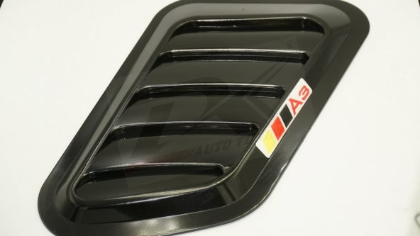 Audi A3 Logo Ön Kaput Glossy Black Air Flow Rüzgarlık - 5