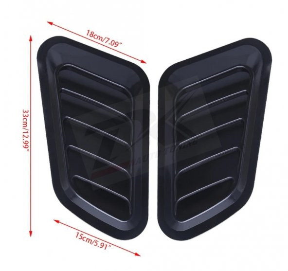 Audi RS Logo Ön Kaput Glossy Black Air Flow Rüzgarlık - 6