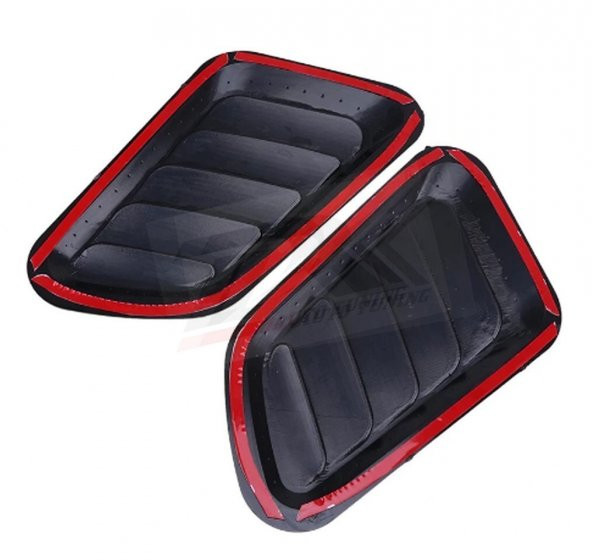 Audi A3 Logo Ön Kaput Glossy Black Air Flow Rüzgarlık - 7