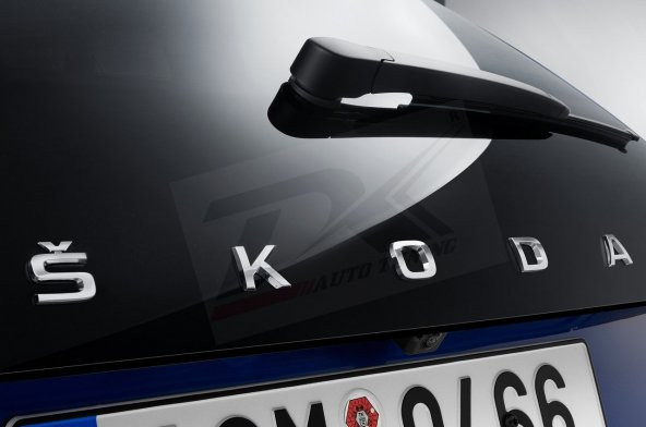 Skoda Bagaj Yeni Nesil Uzun Krom ABS 3M 3D Yazı Logo Amblem