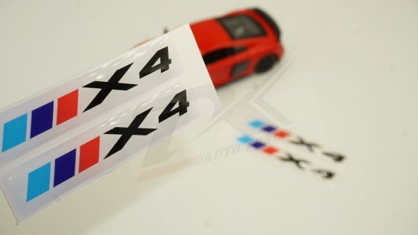 Bmw X4 Logo 3M 3D Damla Silikon Torpido Bagaj Çamurluk Logo Amble