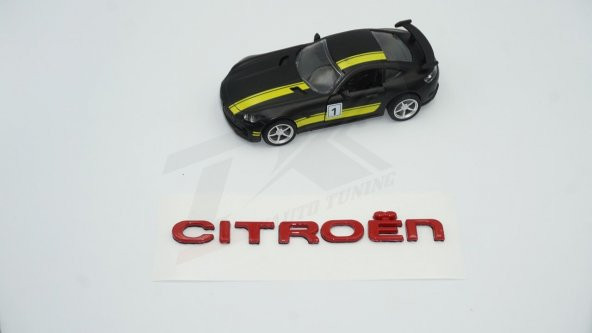 Citroen C3 C4 C5 B7 Bagaj Parlak Kırmızı ABS 3M 3D Yazı Logo Ambl - Resim 2