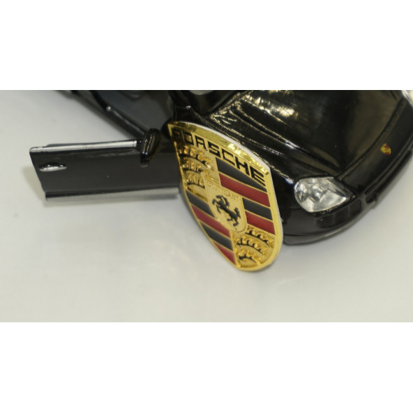 Porsche Gold Metal Direksiyon 3M Logo Amblem - 6