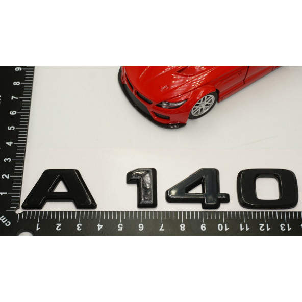 A 140 Bagaj Parlak Siyah ABS 3M 3D Yazı Logo - Resim 5
