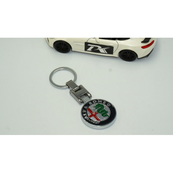 Alfa Romeo Logo Krom Metal Çift Yön Anahtarlık Orjinal Ürün - 2