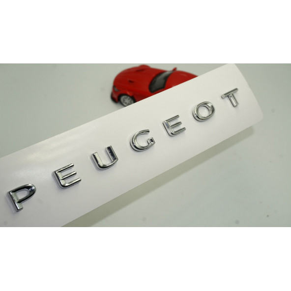 DK Peugeot Bagaj Krom ABS 3M 3D Yazı Logo Amblem 20 Cm ürün görseli