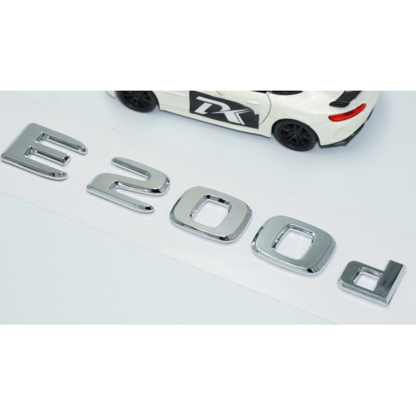 DK Tuning E200d Bagaj Krom ABS 3M 3D Yazı Logo Benz İle Uyumlu - 3