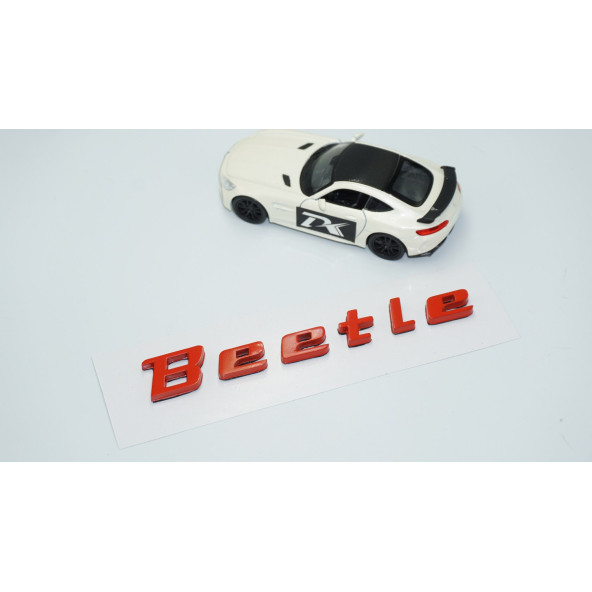 DK Tuning Volkswagen Beetle Bagaj Kırmızı ABS Yazı Logo Amblem - 2