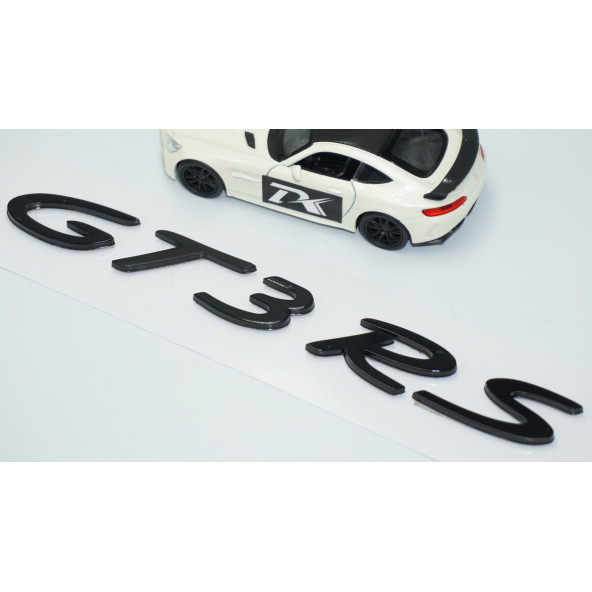 DK Tuning Porsche 911 GT3 RS Bagaj Siyah ABS Yazı Logo Amblem - Resim 3