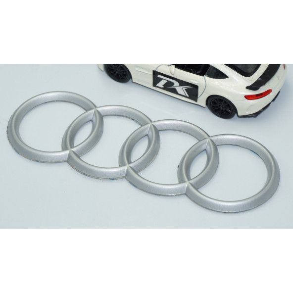 DK Tuning Motor Kapağı 16cm Gri Amblem Logosu Audi İle Uyumlu - 4