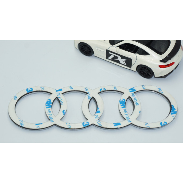 DK Tuning Motor Kapağı 16cm Gri Amblem Logosu Audi İle Uyumlu - 5
