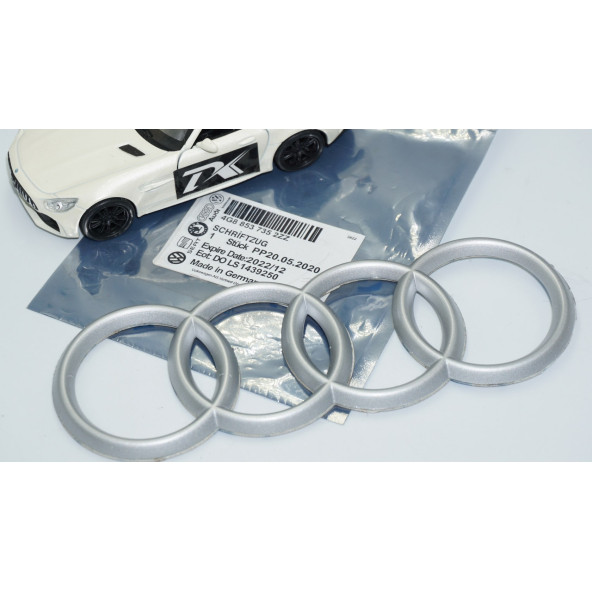 DK Tuning Motor Kapağı 16cm Gri Amblem Logosu Audi İle Uyumlu - 7