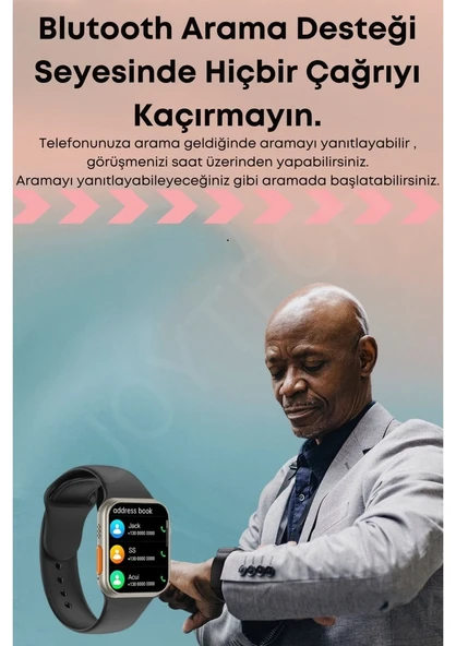 T800 Ultra Akıllı Saat Ios Andorid Destekli Arama Özeliği Sensörlü Lcd Ekran 3tuş - 6