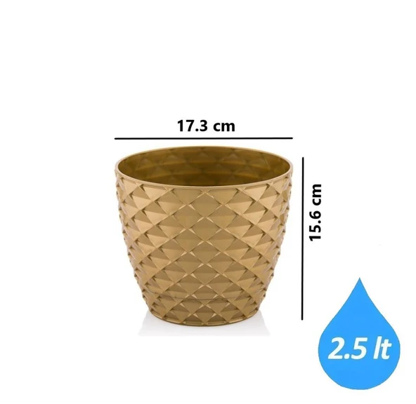 Omnipazar SO-KAP3 Kapadokya Dekoratif Plastik Saksı 2.5 Litre No 3 - 2