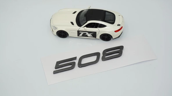 DK Tuning Peugeot Yeni 508 Bagaj 3M 3D Koyu Gri ABS Yazı Logo - Resim 2