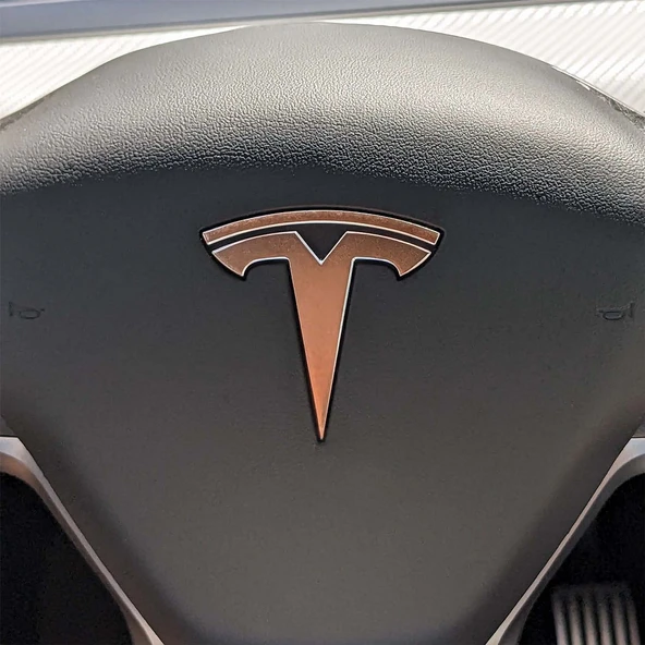 DK Tuning Tesla Model 3 S X Y Direksiyon Göbeği Bronz Logo Arma - Resim 5